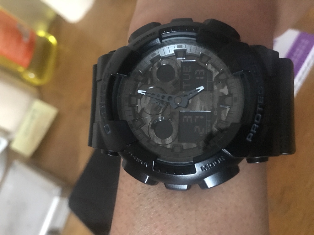 卡西欧ga-100cf-1apr手表【表友晒单作业】正品,非常.