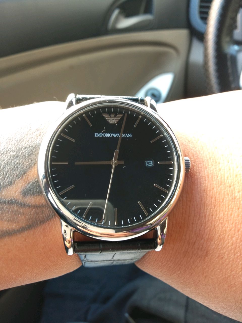 阿玛尼ar2500手表表友晒单作业手表跟想象