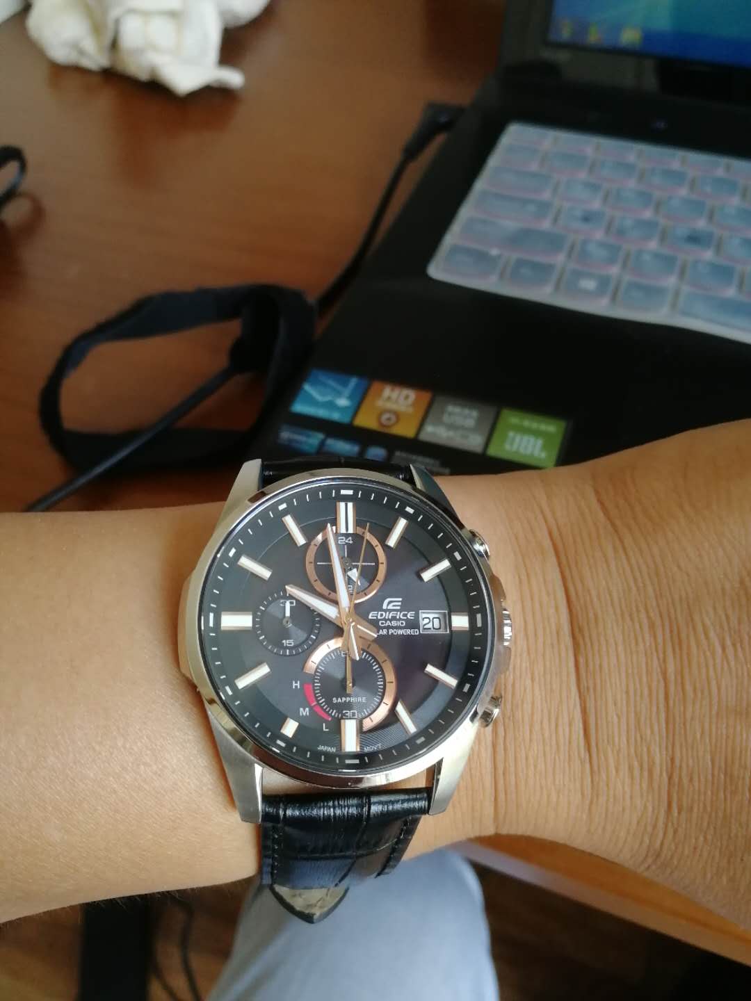 卡西欧EFB-560SBL-1AVUPR手表【表友晒单作业】手表挺好的...