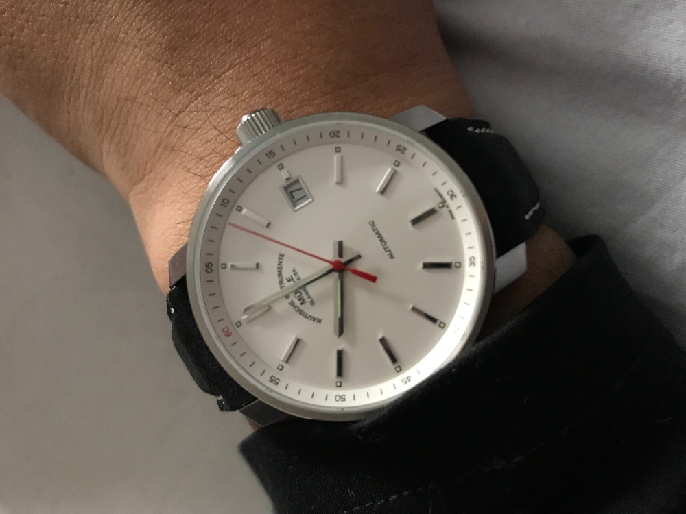 莫勒m12521lb手表表友晒单作业手表很精致