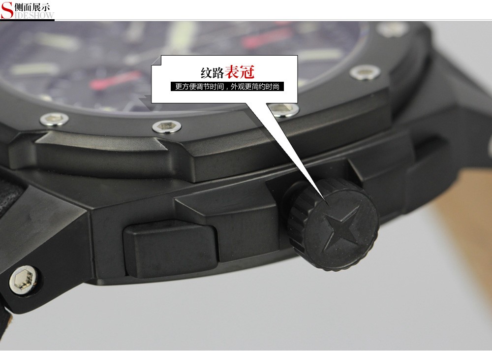 DAVOSA-Titanium Black Limited Edition系列 16150685 男士机械表表冠