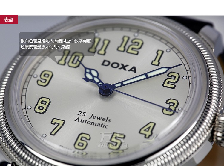 时度-复古系列 D116SSV 男士机械表（附送一条表带）表盘