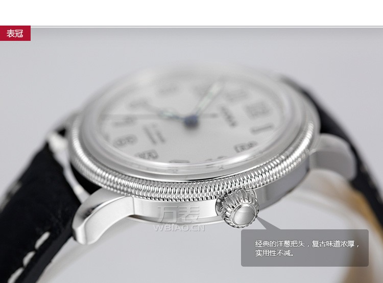 时度-复古系列 D116SSV 男士机械表（附送一条表带） 表冠