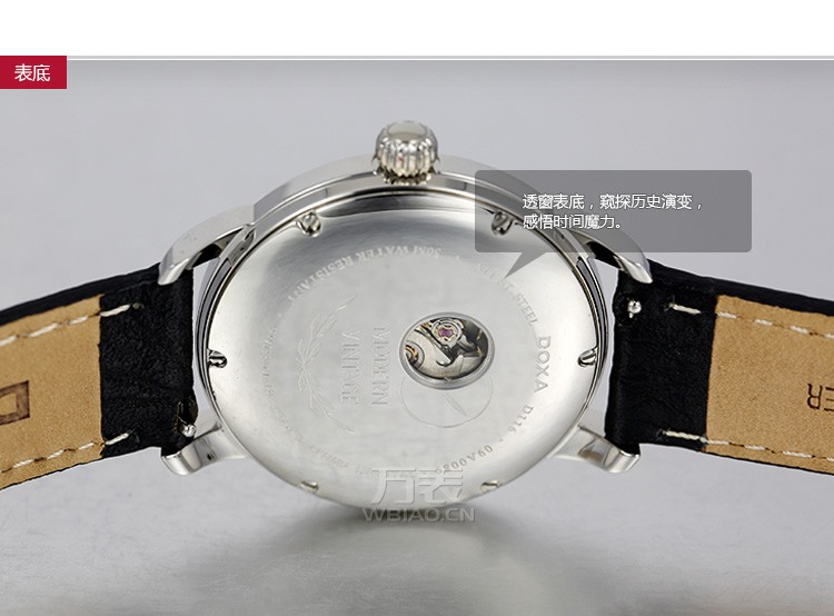 时度-复古系列 D116SSV 男士机械表（附送一条表带） 表底