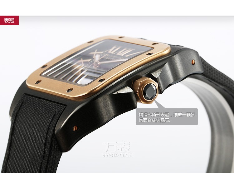 卡地亚Cartier-SANTOS系列 W2020009 男士机械表 表冠