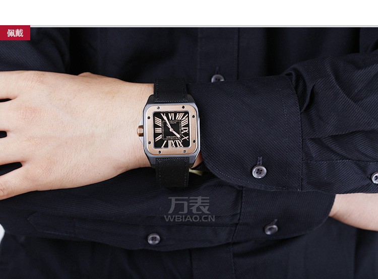 卡地亚Cartier-SANTOS系列 W2020009 男士机械表 模特