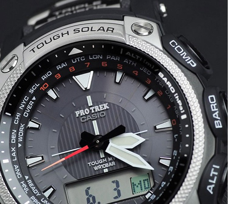 卡西欧CASIO-PROTREK系列 PRW-5050T-7DR 男士光能表