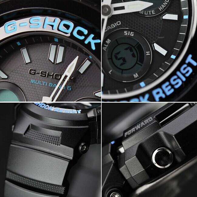 卡西歐casio-g-shock系列 awg-m100ba-1apr 男士電波表