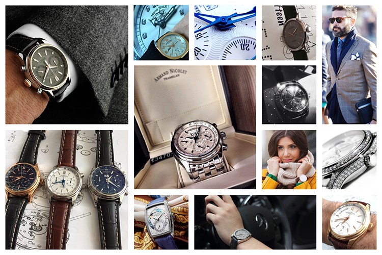 艾美达（Armand Nicolet）-当代经典系列 M02 9742B-BU-M9740 机械男表