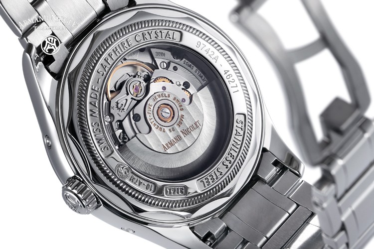 艾美达（Armand Nicolet）-当代经典系列 M02 9742B-BU-M9740 机械男表