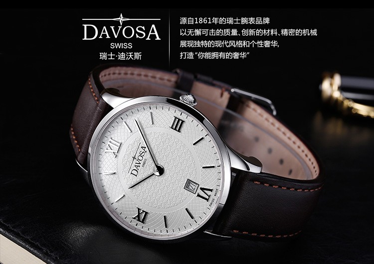 瑞士超高性价比腕表品牌！瑞士迪沃斯(DAVOSA)-Parangon Quartz 剑心系列  16248215 石英男表