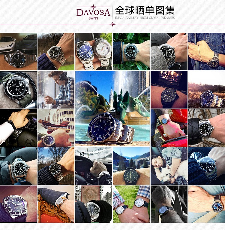 瑞士迪沃斯（DAVOSA）-Gentleman 绅士系列 VIREO商务精英 16854425 男士石英表（已绝版）