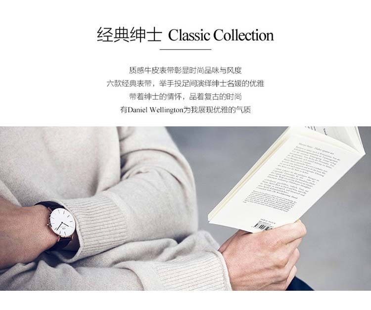 DW 丹尼尔惠灵顿（Daniel Wellington）— 经典绅士系列 0107DW 石英男表