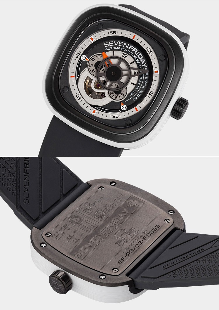 Sevenfriday-P系列 P3-3 威猛工业引擎元素自动机械男表