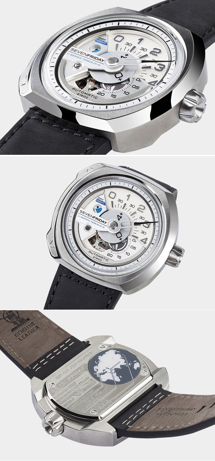 Sevenfriday-V系列 V1-01 白灵战舰工业元素自动机械男表