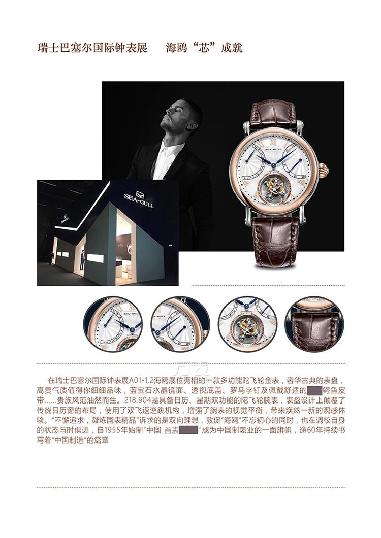 海鸥表Sea-gull-陀飞轮系列 218.904 自动机械男表