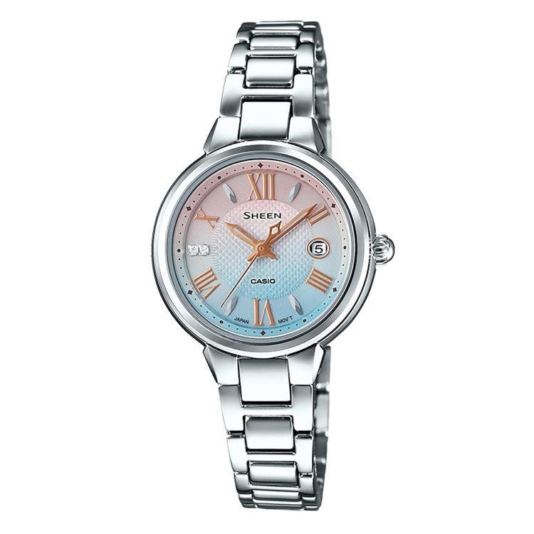 卡西欧 SHEEN系列 SHE-4516SBD-7CUPR 时尚防水女表
