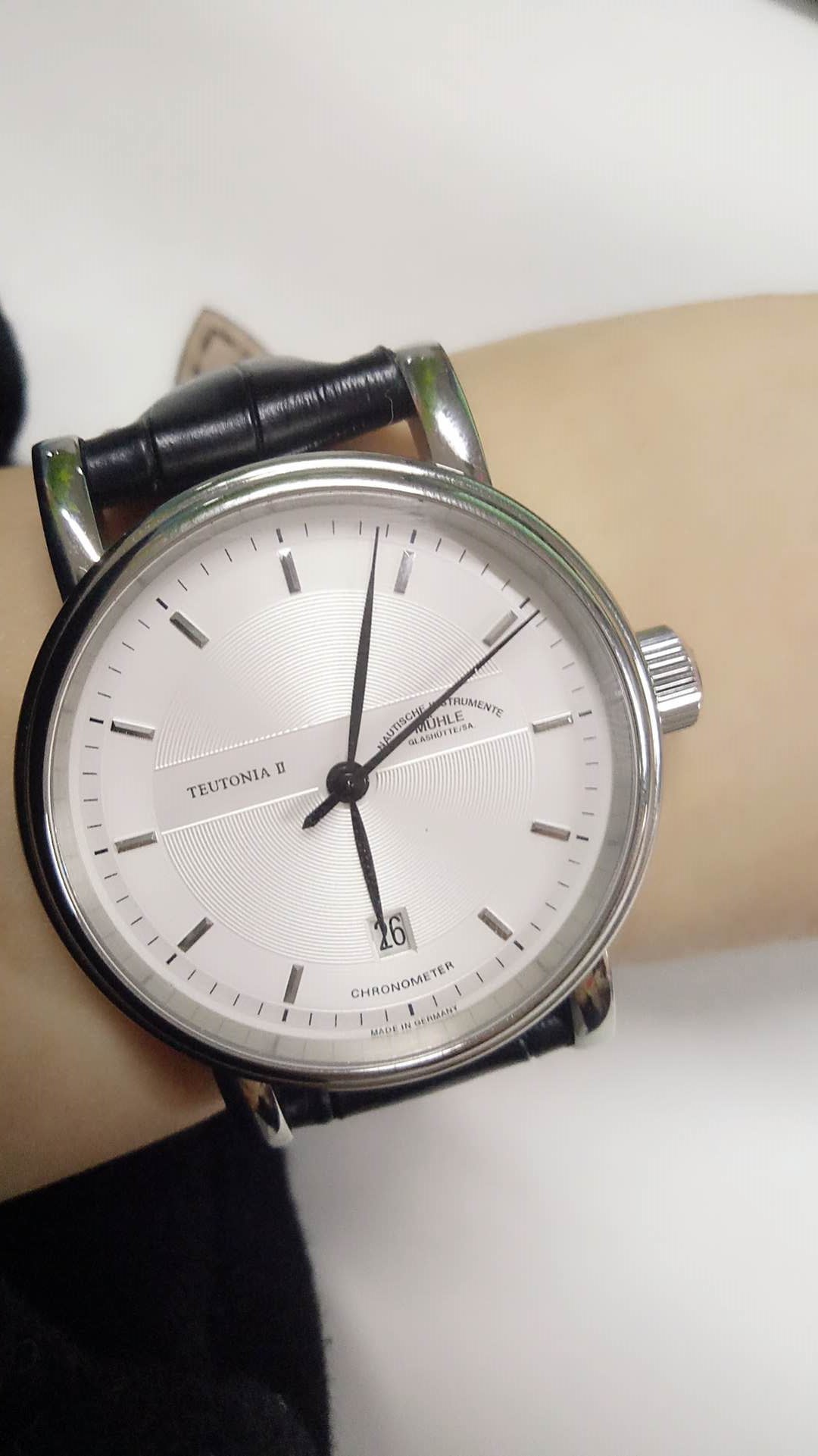 莫勒m13045lb手表表友晒单作业手表很精致