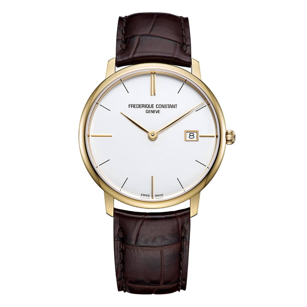 康斯登frederique constant  超薄系列 fc-220v5s5 超薄石英男表