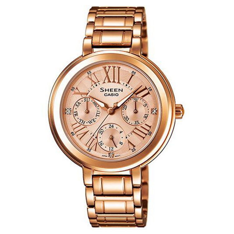 卡西欧she-3034pg-9aupr价格及图片,casiosheen女表手表怎么样「万表
