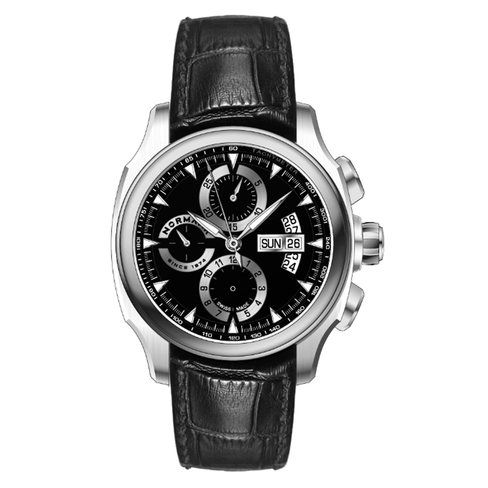 诺美纳10,000-50,000男士黑色表带手表【正品】_诺美纳10,000-50,000