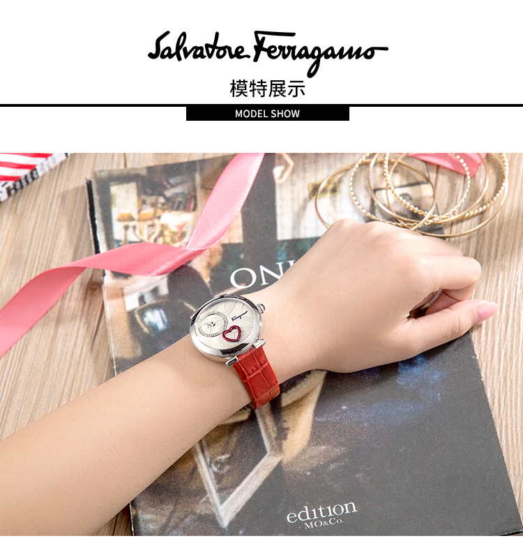 【意大利菲拉格慕官方指定平台】 菲拉格慕Ferragamo-Cuore Ferragamo系列-FE298 0016石英女表 迪丽热巴同款